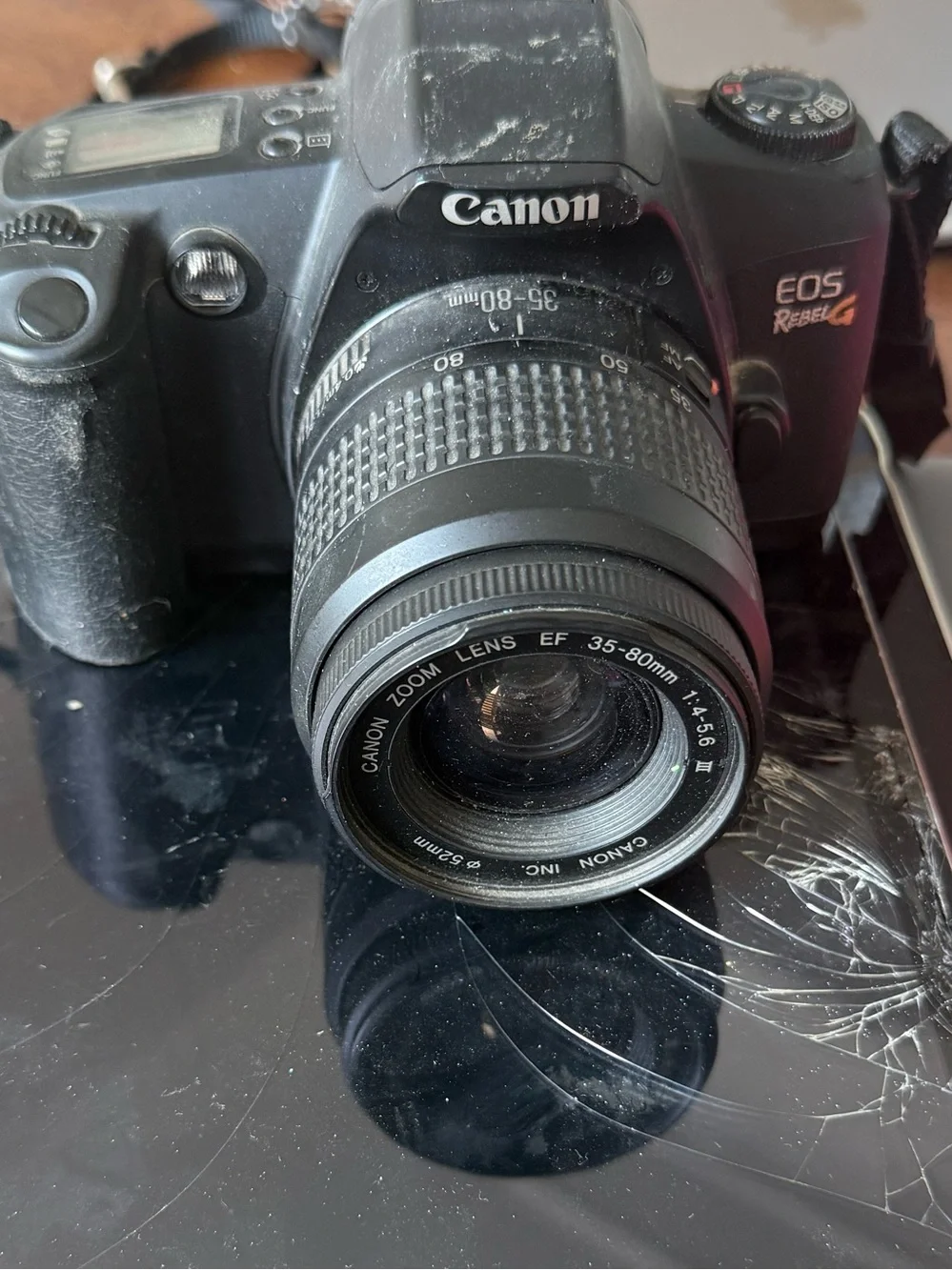 Canon EOS Rebel G 35mm Film Camera w/ Canon EF 35-80mm Lens Tested/